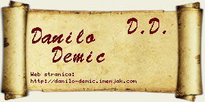 Danilo Demić vizit kartica